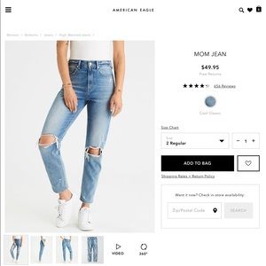 American Eagle High Rise Mom Jeans
